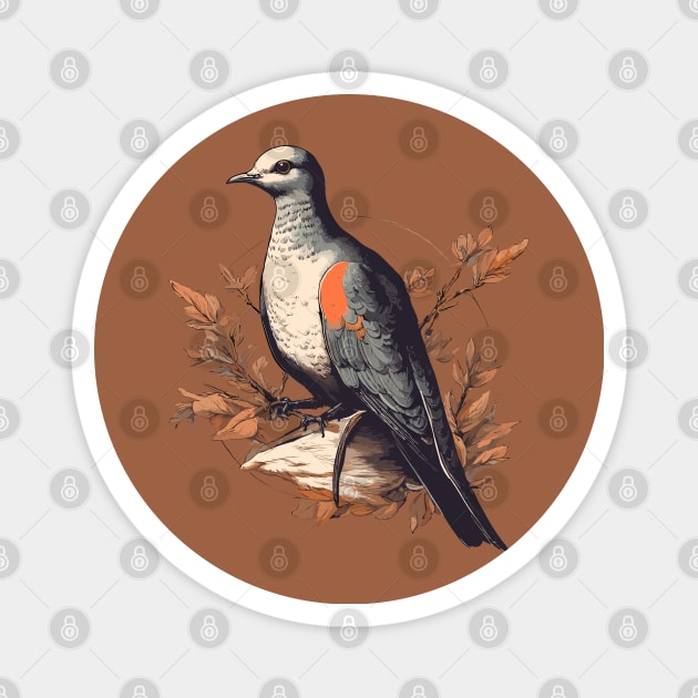 Passenger Pigeon Magnet by Ray Crimson